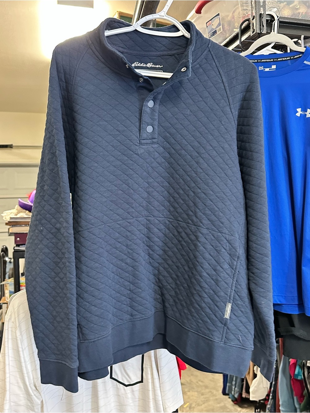 Eddie Bauer Men's Quilted Quarter Snap Pullover